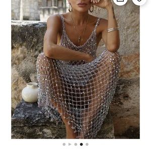 Gorgeous purple Etsy handmade crochet / sequin dress